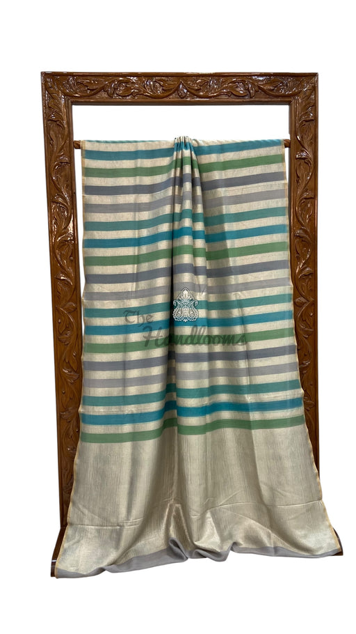 Moonga Georgette Handloom Banarasi Saree - The Handlooms
