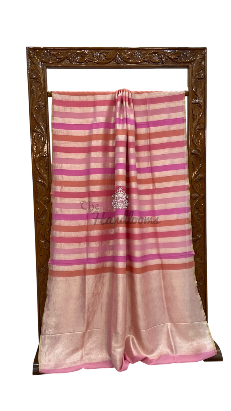 Moonga Georgette Handloom Banarasi Saree - The Handlooms