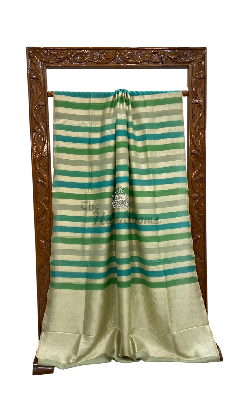 Moonga Georgette Handloom Banarasi Saree - The Handlooms