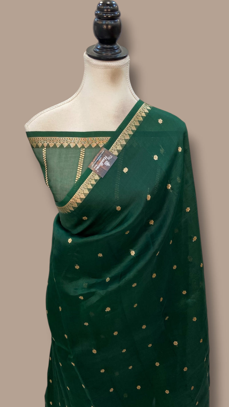 Pure Kora Silk Handloom Banarasi Saree
