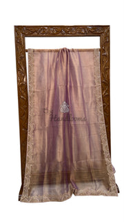Pure Kora Tissue Handloom Banarasi Saree With Lace - The Handlooms