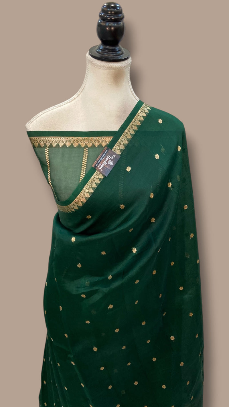Pure Kora Silk Handloom Banarasi Saree
