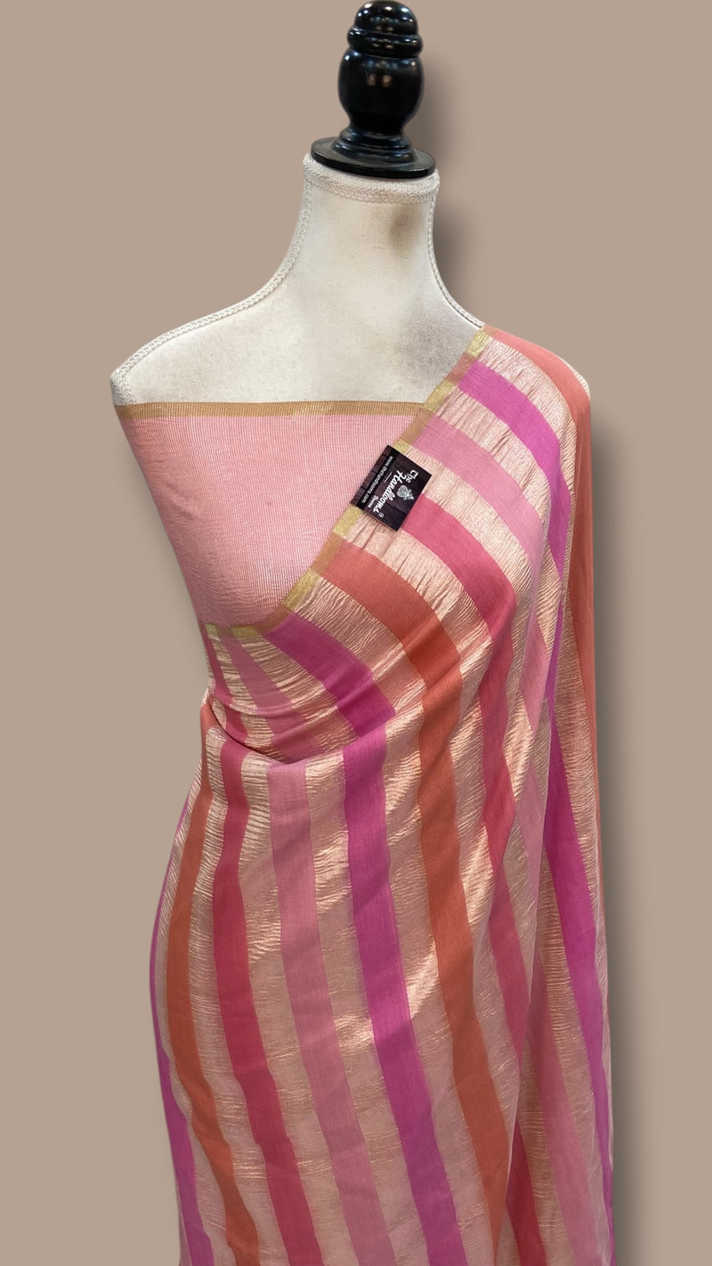 Moonga Georgette Handloom Banarasi Saree - The Handlooms