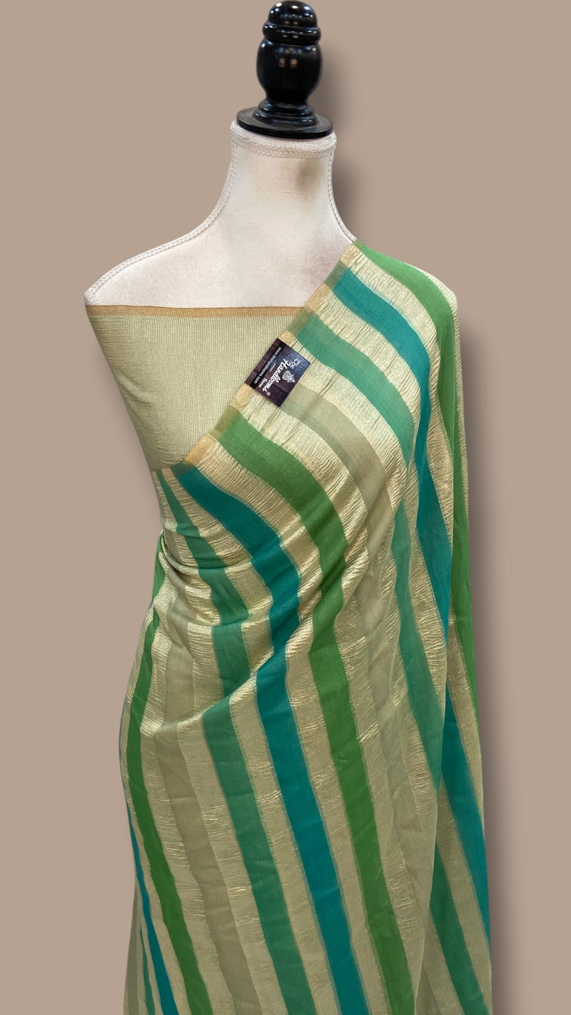 Moonga Georgette Handloom Banarasi Saree - The Handlooms