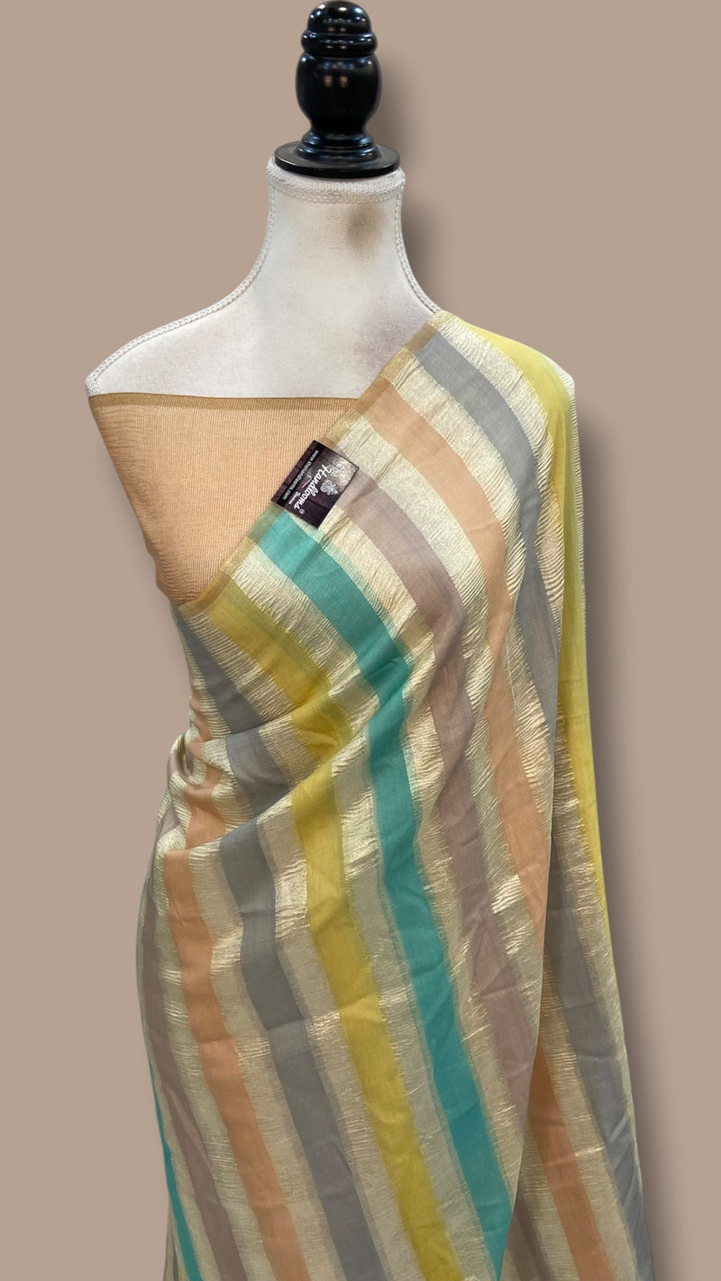Moonga Georgette Handloom Banarasi Saree - The Handlooms
