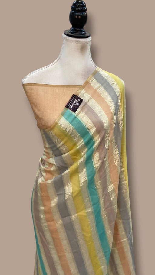 Moonga Georgette Handloom Banarasi Saree - The Handlooms