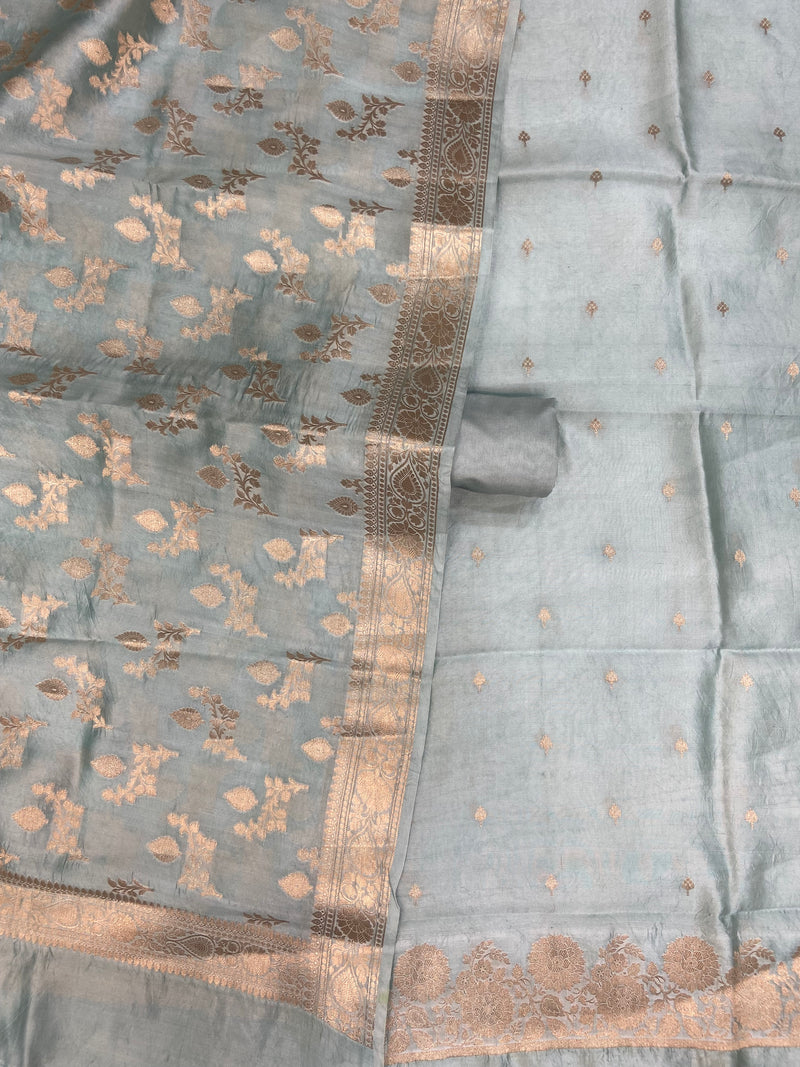 Pure Mango Silk Dress Material - The Handlooms