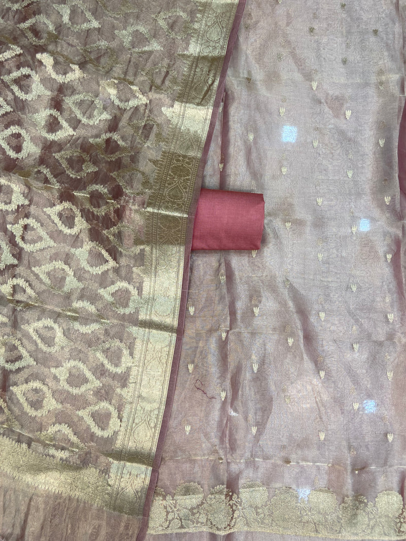 Pure Tissue Silk Handloom Dress Material - The Handlooms