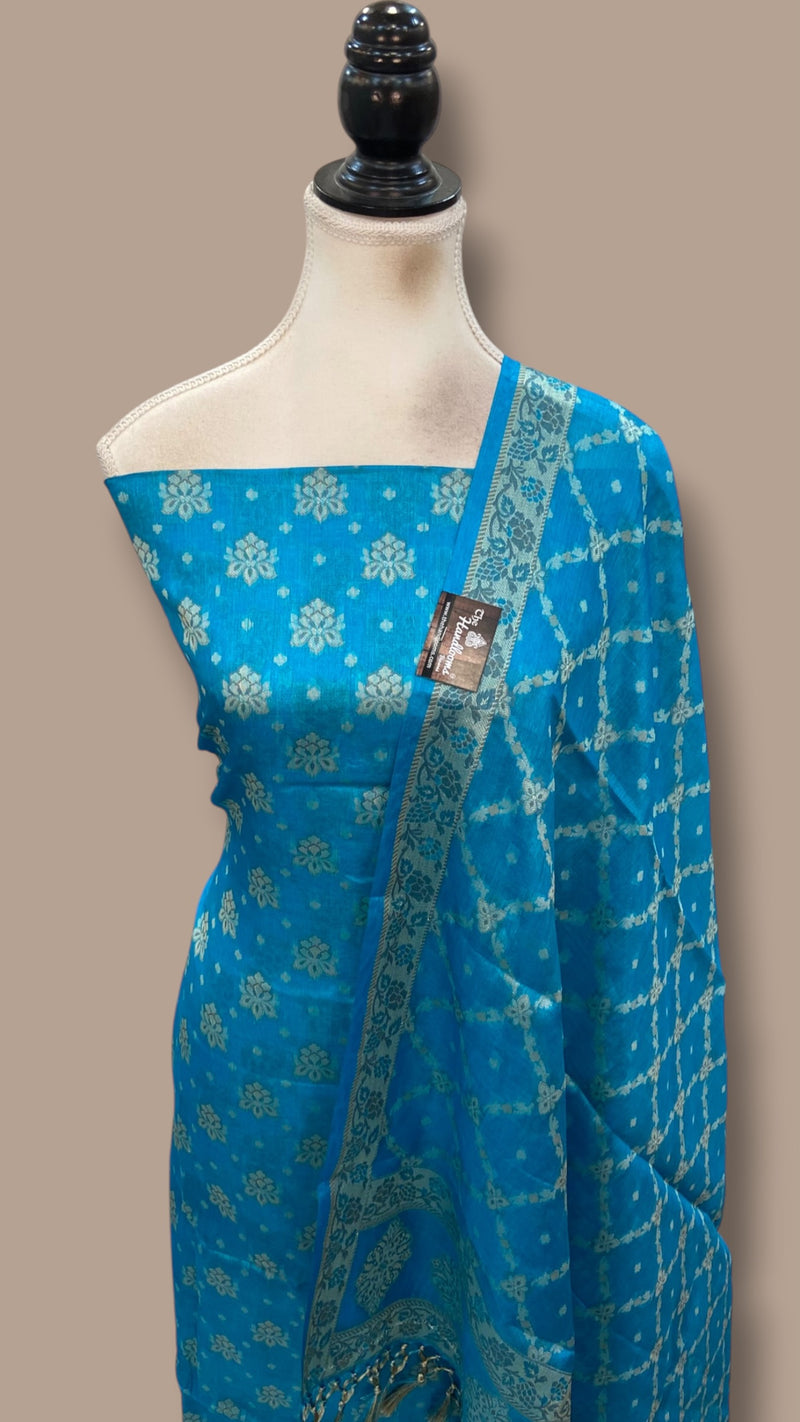 Pure Tussar Silk Banarasi Dress material