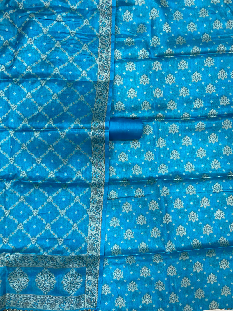 Pure Tussar Silk Banarasi Dress material