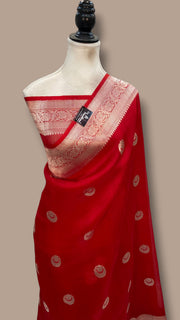 Pure Kora Silk Handloom Banarasi Saree - The Handlooms