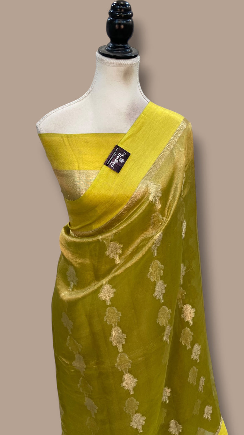 Pure Kora Tissue Handloom Banarasi Saree