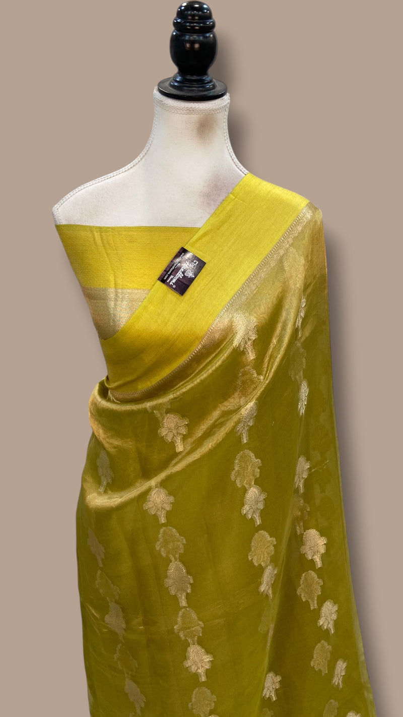 Pure Kora Tissue Handloom Banarasi Saree