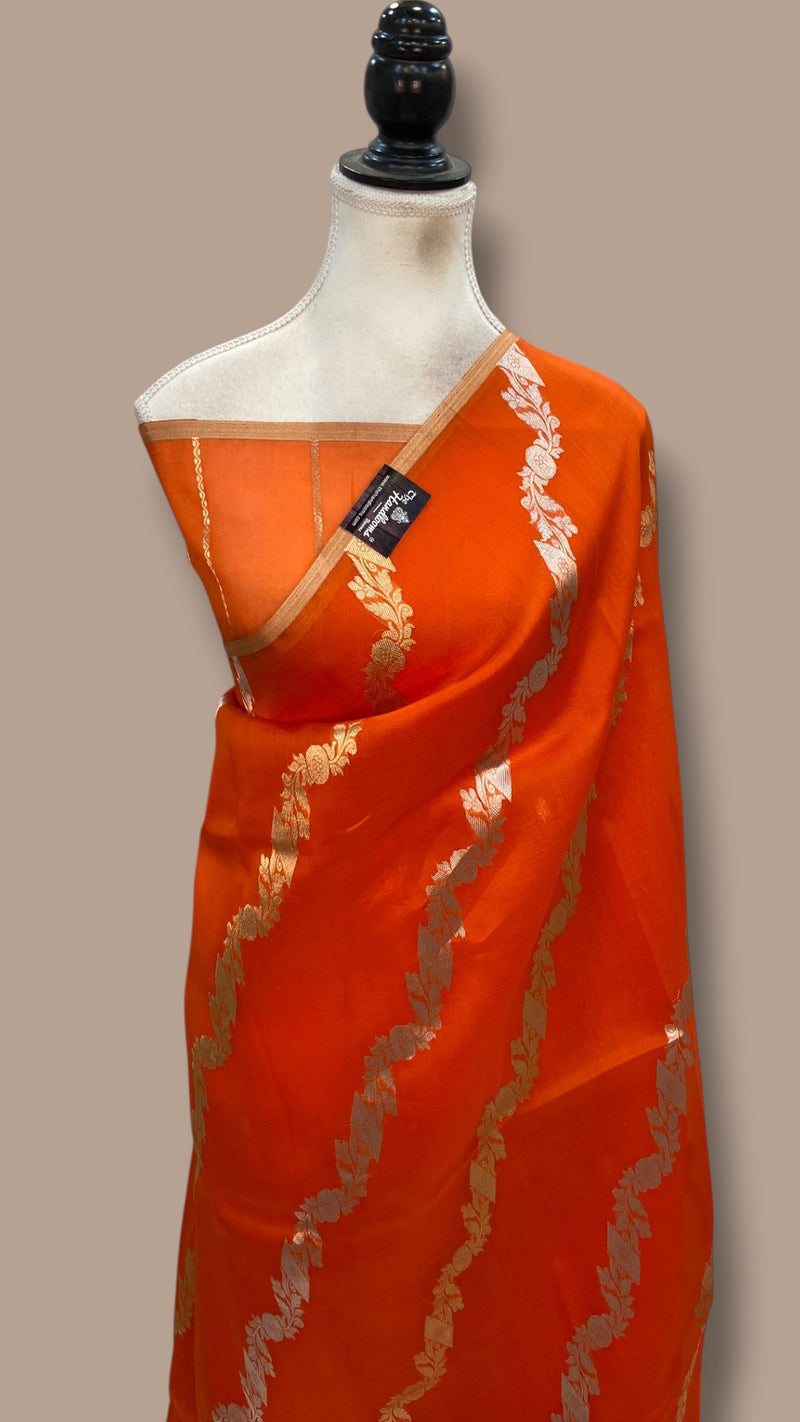 Pure Kora Handloom Banarasi Saree - The Handlooms