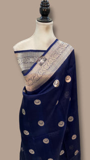 Pure Kora Silk Handloom Banarasi Saree - The Handlooms