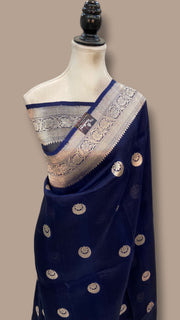 Pure Kora Silk Handloom Banarasi Saree - The Handlooms