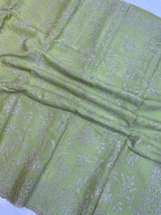 Pure Georgette Chikankari Handloom Banarasi Saree - The Handlooms