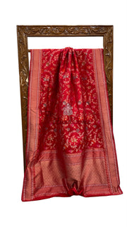 Ektara Pure Katan Silk Banarasi Handloom Saree - All Over Jaal Work With Meenakari - The Handlooms