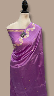 Pure Katan Silk Banarasi Handloom Saree - All Over Kadua Motifs - The Handlooms