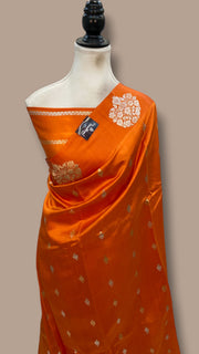 Pure Katan Silk Banarasi Handloom Saree - All Over Kadua Motifs - The Handlooms
