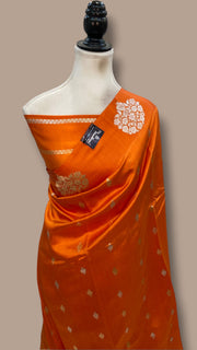 Pure Katan Silk Banarasi Handloom Saree - All Over Kadua Motifs - The Handlooms