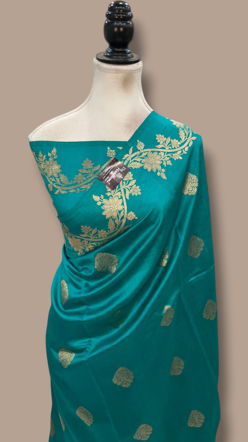 Pure Katan Silk Banarasi Handloom Saree - All Over Kadua Motifs