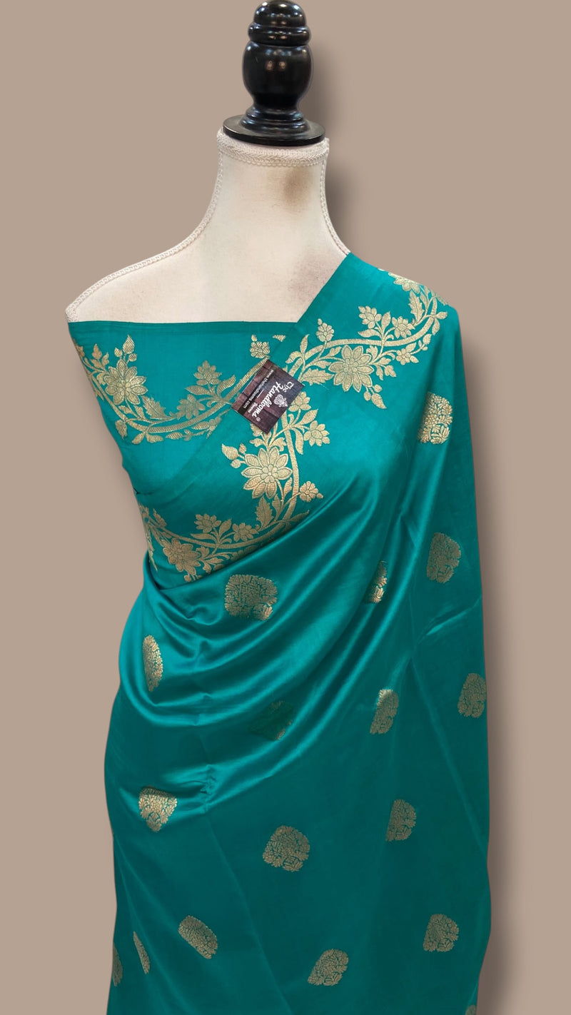 Pure Katan Silk Banarasi Handloom Saree - All Over Kadua Motifs