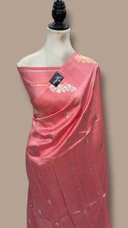 Pure Katan Silk Banarasi Handloom Saree - All Over Kadua Motifs - The Handlooms