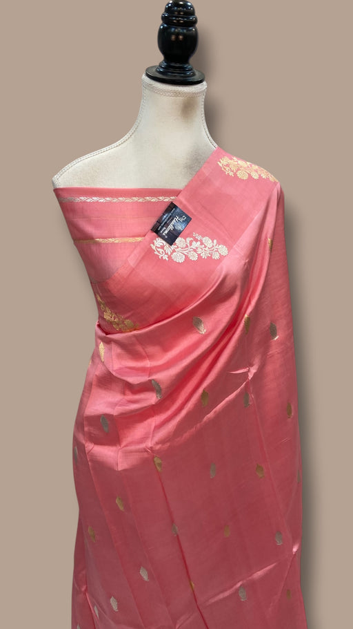 Pure Katan Silk Banarasi Handloom Saree - All Over Kadua Motifs - The Handlooms