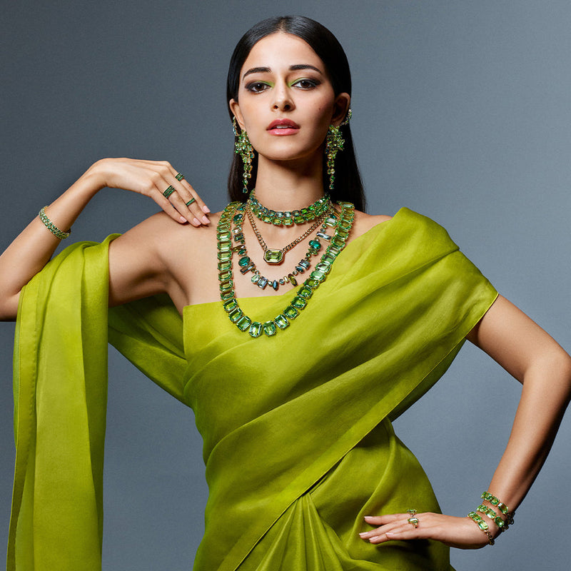Ananya Pandey Inspired  Pure Kora Handloom Banarasi Saree-Plain
