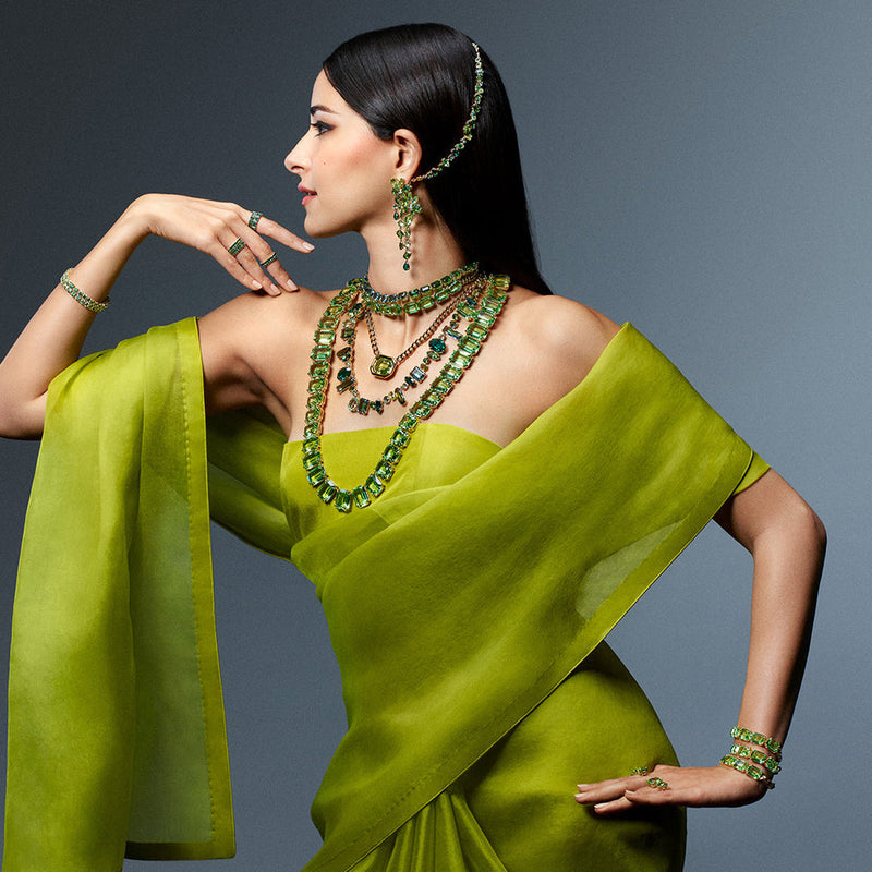 Ananya Pandey Inspired  Pure Kora Handloom Banarasi Saree-Plain