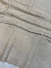 Pure Georgette Chikankari Handloom Banarasi Saree - The Handlooms