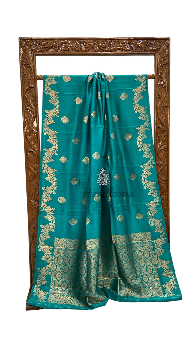 Pure Katan Silk Banarasi Handloom Saree - All Over Kadua Motifs