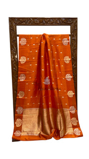 Pure Katan Silk Banarasi Handloom Saree - All Over Kadua Motifs - The Handlooms