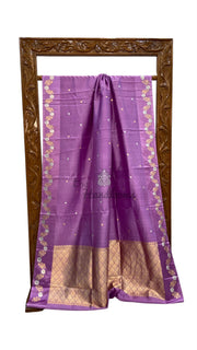 Pure Katan Silk Banarasi Handloom Saree - All Over Kadua Motifs - The Handlooms