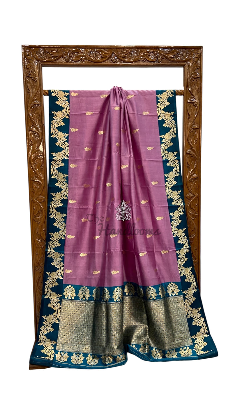 Pure Katan Silk Banarasi Handloom Saree - All Over Kadua Motifs