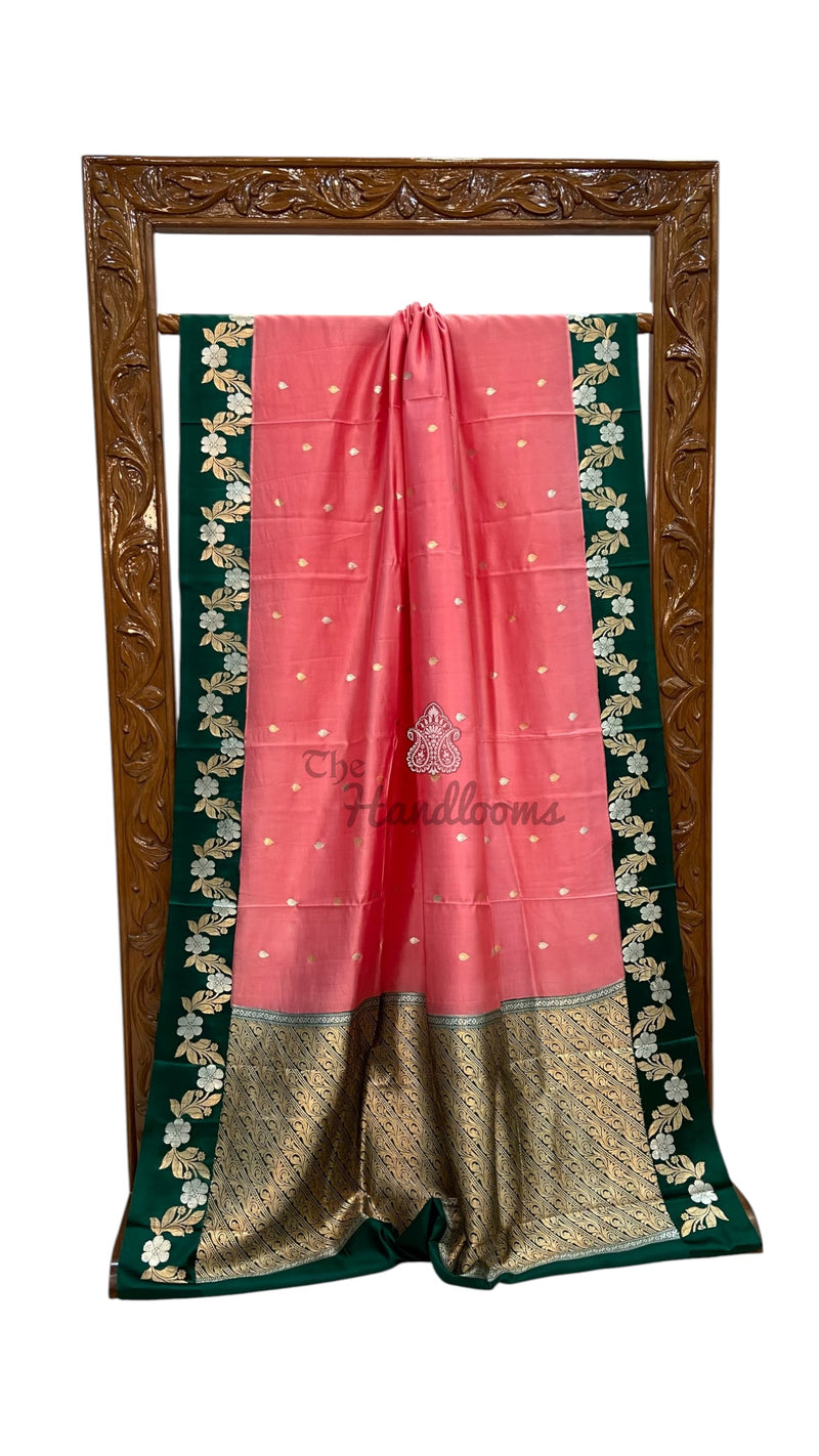 Pure Katan Silk Banarasi Handloom Saree - All Over Kadua Motifs