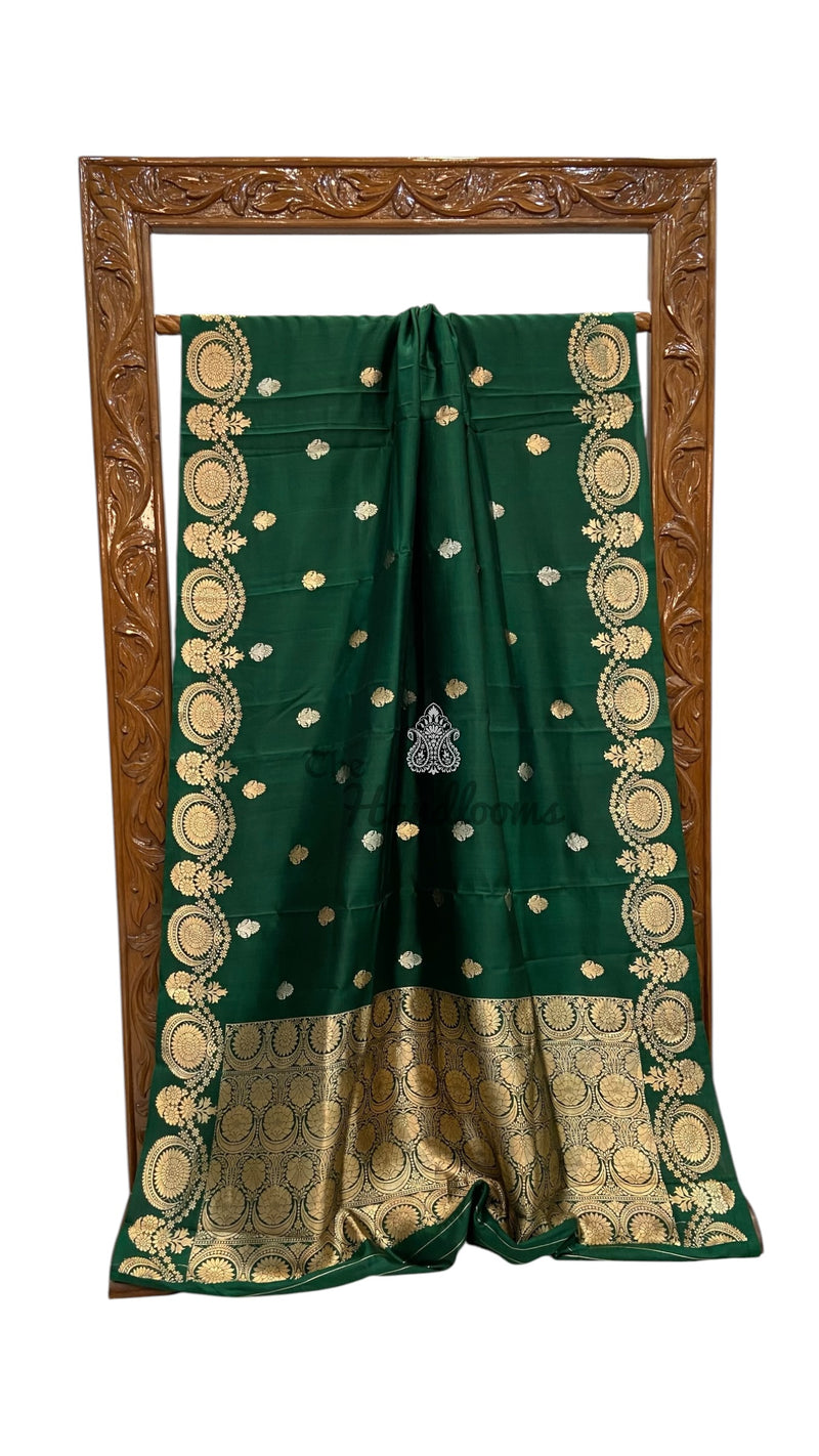 Pure Katan Silk Banarasi Handloom Saree - All Over Kadua Motifs