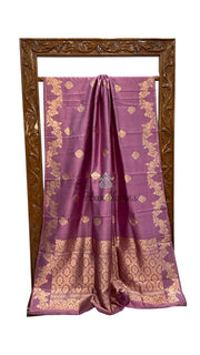 Pure Katan Silk Banarasi Handloom Saree - All Over Kadua Motifs - The Handlooms