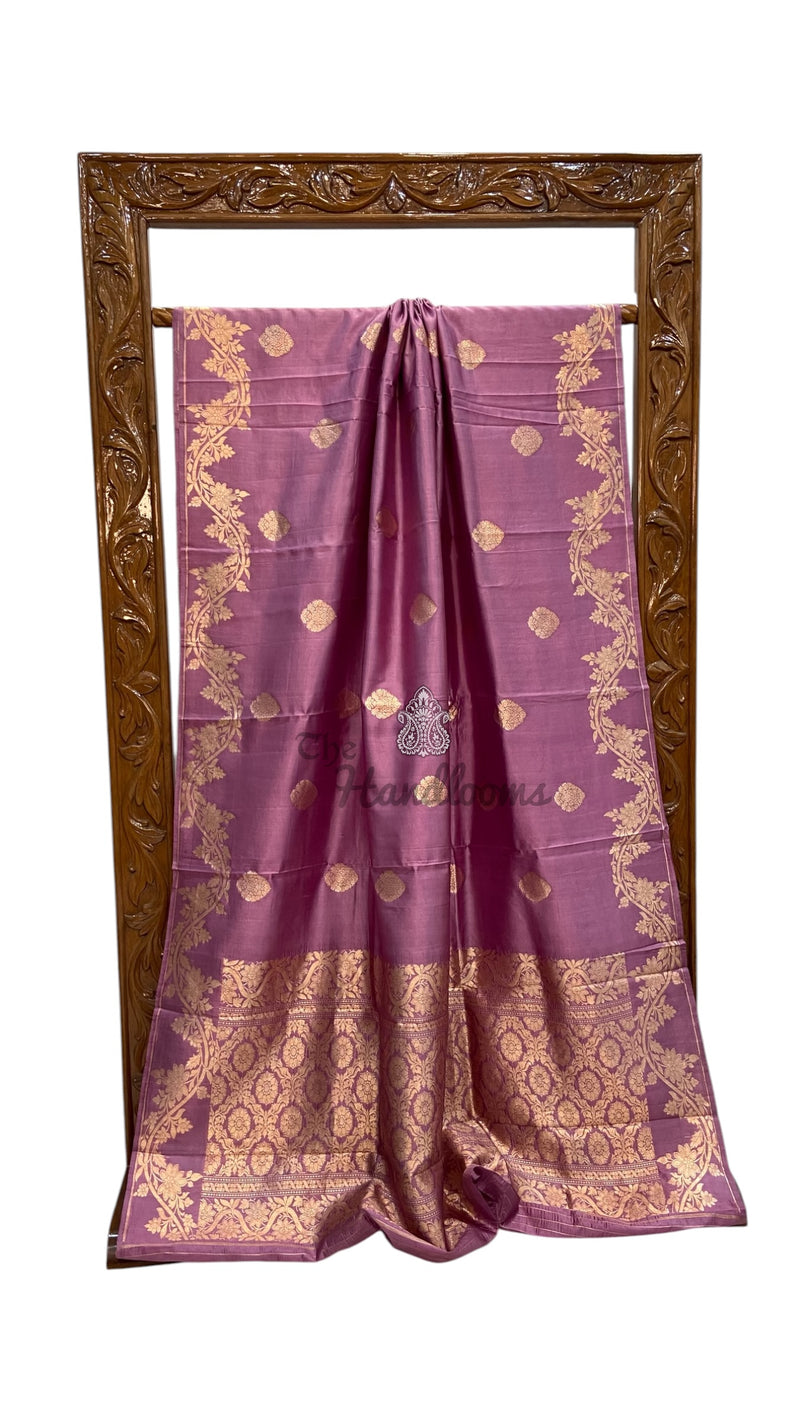 Pure Katan Silk Banarasi Handloom Saree - All Over Kadua Motifs - The Handlooms