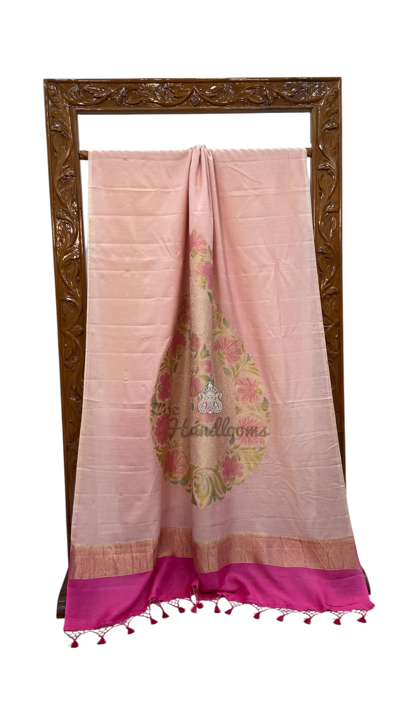 Pure Moonga Silk Handloom Banarasi Saree - The Handlooms
