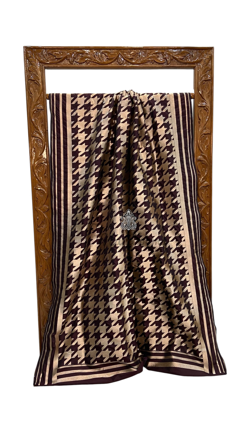 Pure Katan Silk Banarasi Handloom Saree - All Over Jaal Work - The Handlooms