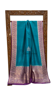 Pure Katan Silk Banarasi Handloom Saree - All Over Kadua Motifs - The Handlooms