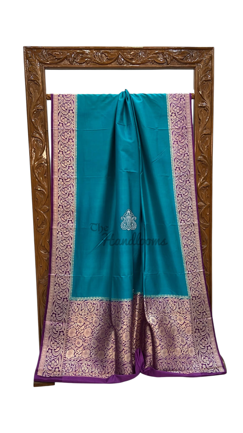 Pure Katan Silk Banarasi Handloom Saree - All Over Kadua Motifs - The Handlooms