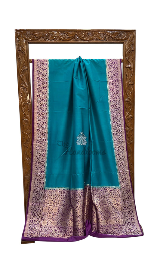 Pure Katan Silk Banarasi Handloom Saree - All Over Kadua Motifs - The Handlooms