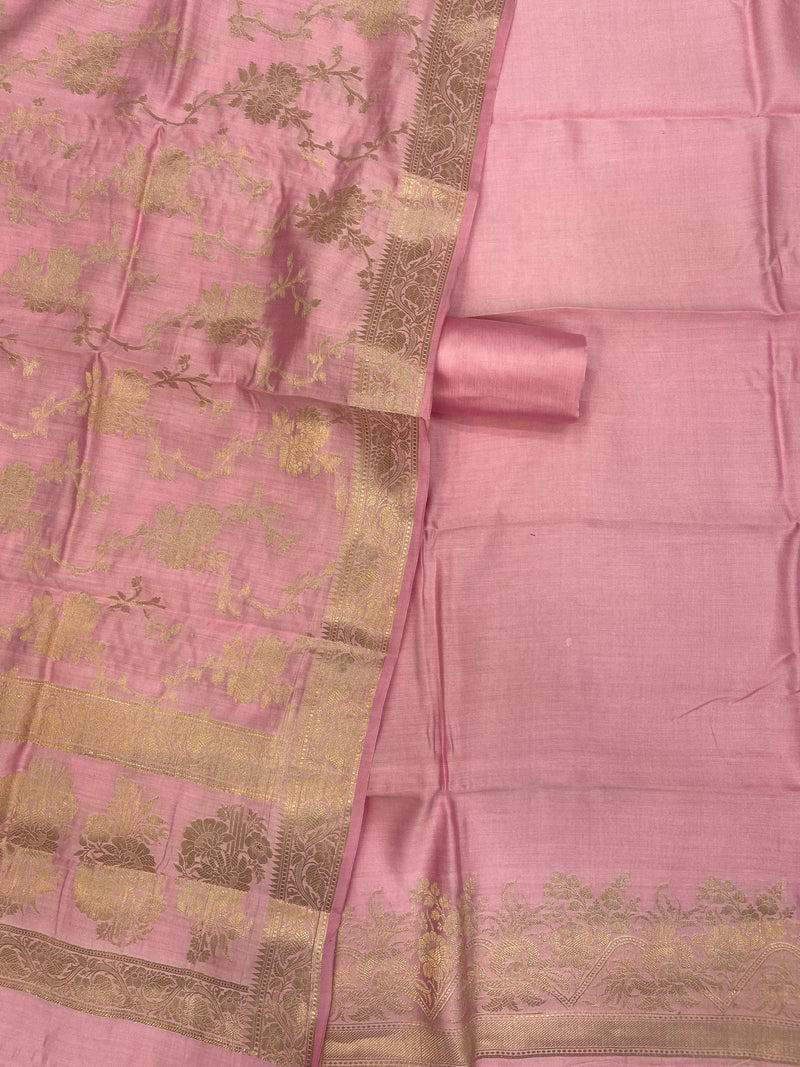Pure Chiniya Silk Handlooms Banarasi Dress material - The Handlooms