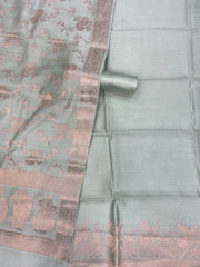 Pure Chiniya Silk Handlooms Banarasi Dress material - The Handlooms