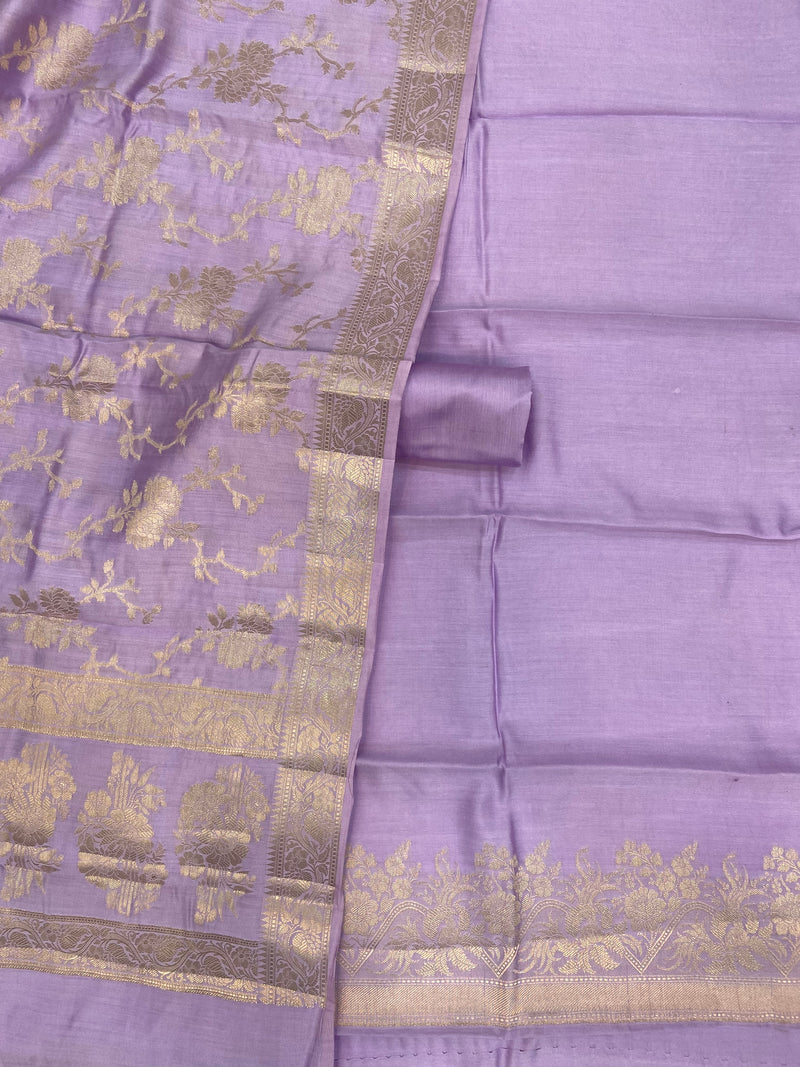 Pure Chiniya Silk Handlooms Banarasi Dress material - The Handlooms