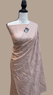 Pure Georgette Chikankari Handloom Banarasi Saree - The Handlooms