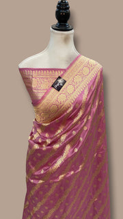 Pure Katan Silk Banarasi Handloom Saree - All Over Kadiyal Jaal Work - The Handlooms